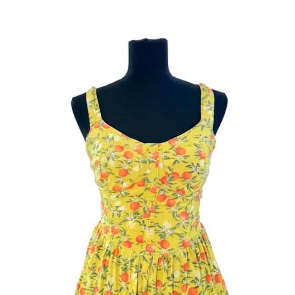 Wild Fable Orange Lemon Print Romper - Size Medium - Picture 5 of 9